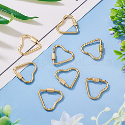 8Pcs 2 Styles 304 Stainless Steel Screw Carabiner Lock Charms&nbsp;STAS-TA0005-51