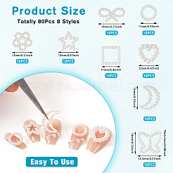 80Pcs 8 Styles Resin Imitation Pearl Cabochons&nbsp;RESI-TA0003-88