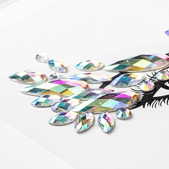 Acrylic Face Gems Stickers&nbsp;MRMJ-F014-08