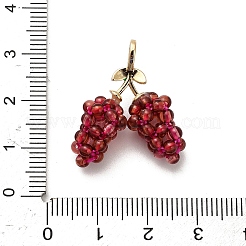 Natural Garnet Round Beaded Grapes Pendants&nbsp;G-A273-01G