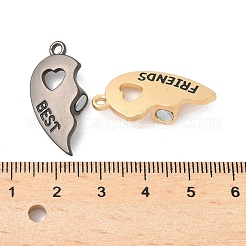 Spray Painted Alloy Split Pendants&nbsp;PALLOY-V006-08