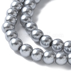Baking Paint Pearlized Glass Pearl Round Bead Strands&nbsp;HY-XCP0001-22A-02