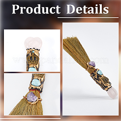 Natural Rose Quartz with Display Decorations&nbsp;DJEW-WH20002-05B
