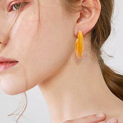 8 Pairs 8 Colors Acrylic Arch Stud Earrings&nbsp;EJEW-AN0003-38