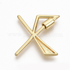 Brass Screw Carabiner Lock Charms&nbsp;KK-T046-001G-X-NF