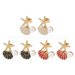 304 Stainless Steel Stud Earrings for Women&nbsp;EJEW-F411-03G