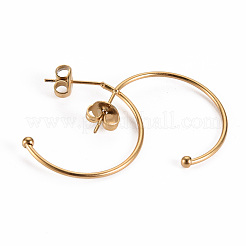 304 Stainless Steel Stud Earrings&nbsp;STAS-S116-272B-G