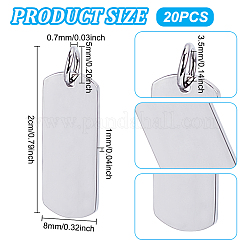 20Pcs 304 Stainless Steel Pendants&nbsp;STAS-UN0061-92