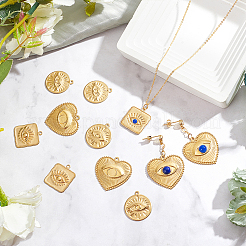 30Pcs 3 Style Brass Pendants&nbsp;KK-DC0001-56