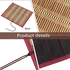 Bamboo Chinese Calligraphy Brush Pen Case&nbsp;AJEW-WH20020-513A