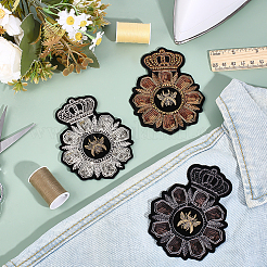 3Pcs 3 Colors Computerized Embroidery Cloth Iron on/Sew on Patches&nbsp;PATC-ME0001-24