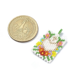 Handmade Japanese Seed Loom Pattern Seed Beads&nbsp;PALLOY-MZ00105-02