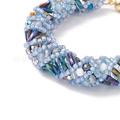 TOHO Japanese Seed & Lampwork Beaded Bracelet with Brass Magnetic Clasps&nbsp;BJEW-MZ00036-03