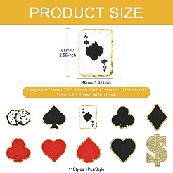 11Pcs 11 Styles Computerized Embroidery Cloth Iron on/Sew on Patches&nbsp;PATC-CJ0001-09
