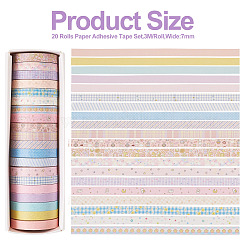 20 Rolls Paper Adhesive Tape Set&nbsp;DIY-TAC0023-42C
