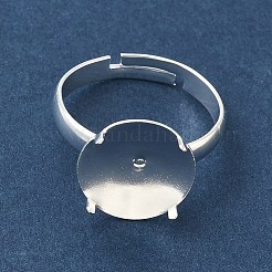 Adjustable Brass 4 Prong Ring Settings&nbsp;KK-K414-04C-S