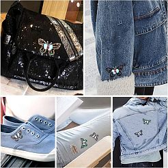 5Pcs 5 Colors Computerized Embroidery Cloth Sew on Patches&nbsp;DIY-FG0002-38