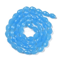 Electroplate Imitation Jade Glass Beads Strands&nbsp;EGLA-N013-J8mm-D05