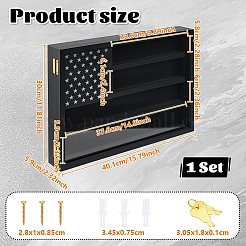 Wooden Wall Mounted Medal Display Cases with Acrylic Visible Window&nbsp;ODIS-WH0078-24
