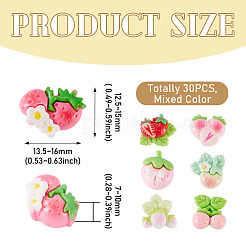 30Pcs Opaque Resin Decoden Cabochons&nbsp;RESI-TADJ0001-14