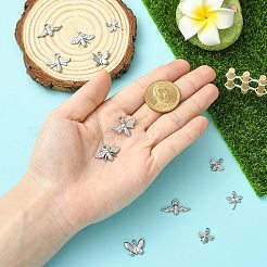 12Pcs 6 Colors 304 Stainless Steel Pendants&nbsp;STAS-CJ0003-13