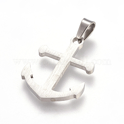 Tarnish Resistant Trendy Necklace Findings Anchor 304 Stainless Steel Pendants&nbsp;STAS-L012-A26P