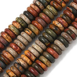 Natural Picasso Stone/Polychrome Jasper Beads Strands&nbsp;G-B155-B02-4x10mm