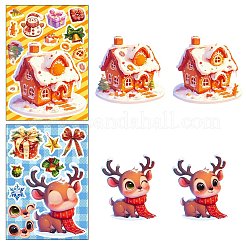 6Pcs Christmas Theme Cartoon Paper Stickers&nbsp;DIY-P085-14A