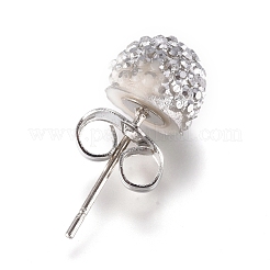 Rhinestone Ball Stud Earrings&nbsp;EJEW-F063-B01