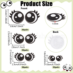 2 Bagds Oval Felt Craft Doll Eye&nbsp;DIY-FG0010-04B