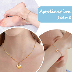 2Pcs 2 Colors 304 Stainless Steel Heart Urn Ashes Necklaces&nbsp;NJEW-CN0001-28A