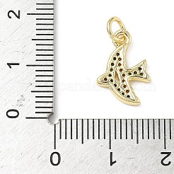 Brass Micro Pave Cubic Zirconia Pendants&nbsp;ZIRC-I356-07G-02