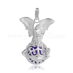 Silver Color Plated Brass Hollow Round Cage Pendants&nbsp;LS-KK-J250-11S