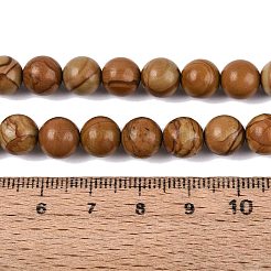 Natural Wooden Jasper/Wood Lace Stone Beads Strands&nbsp;G-Q601-13A-04