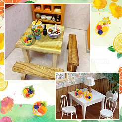 3Pcs 3 Style PVC Mini Fruit with Yogurt&nbsp;DJEW-OC0001-16