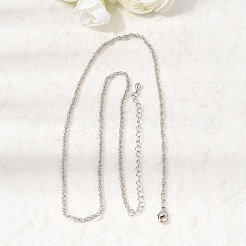 1MM Brass Rope Chain Necklaces&nbsp;NJEW-L013-11P