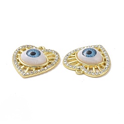 Rack Plating Alloy Rhinestone Pandants&nbsp;PALLOY-O109-01LG