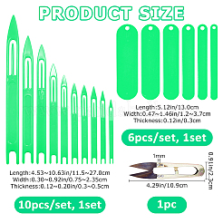 2Bags 2 Styles Plastic Fishing Netting Needle Shuttle&nbsp;TOOL-FH0001-85C