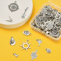 100Pcs 10 Styles Tibetan Style Alloy Pendants&nbsp;TIBEP-CJ0001-96