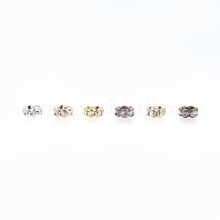 Brass Rhinestone Spacer Beads&nbsp;RB-JP0002-10-NF