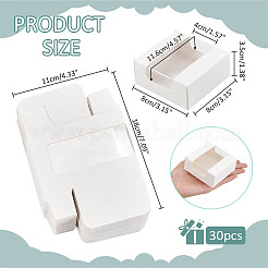 Square Paper Storage Gift Boxes with Clear Visible Window&nbsp;CON-WH0095-65B