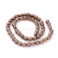 Buddha Head Electroplate Non-magnetic Synthetic Hematite Bead Strands&nbsp;G-L426-05E