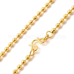 1.5mm Rack Plating Brass Ball Chain Necklaces for Women Men&nbsp;MAK-L044-63G