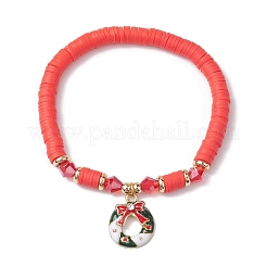 4Pcs 4 Styles Handmade Polymer Clay Beaded Stretch Bracelets&nbsp;BJEW-JB10416