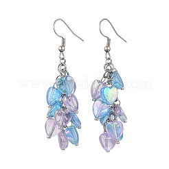 Heart Transparent Acrylic Dangle Earrings&nbsp;EJEW-JE06365-02