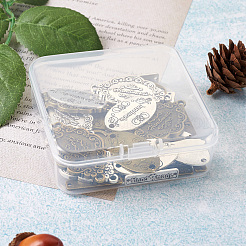 60Pcs 6 Style Tibetan Style Alloy Links Connectors&nbsp;PALLOY-TA0002-39