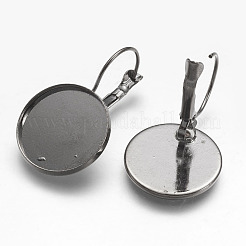 Brass Leverback Earring Settings&nbsp;LS-KK-H024-B