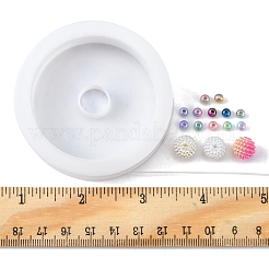 2490Pcs 15 Style Rainbow ABS Plastic & Acrylic Imitation Pearl Beads&nbsp;OACR-FS0001-25