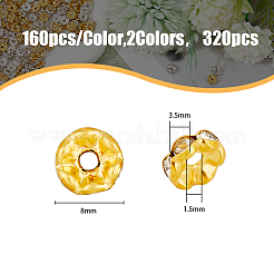 320Pcs 2 Colors Iron Rhinestone Spacer Beads&nbsp;FIND-HY0002-95