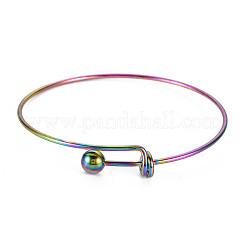 Adjustable Ion Plating(IP) 304 Stainless Steel Expandable Bangle Making&nbsp;STAS-S119-011